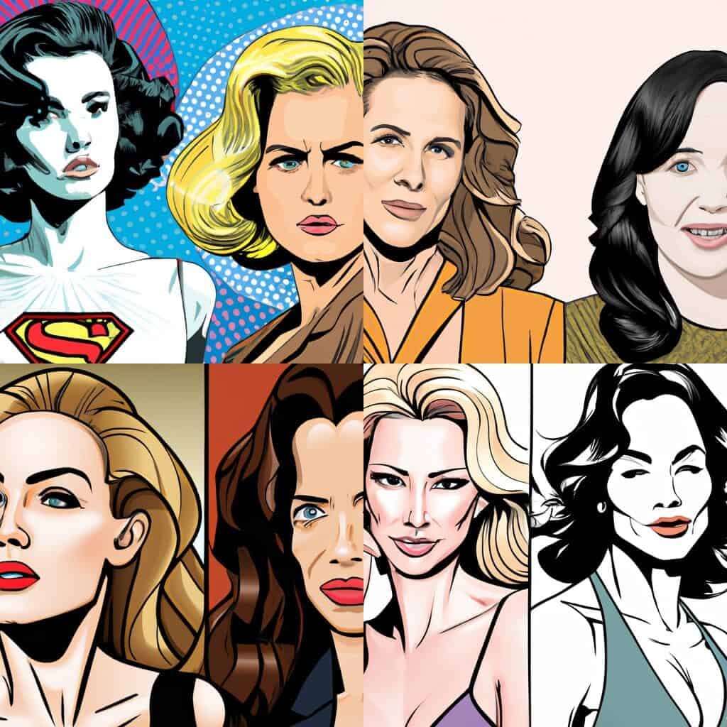 various famous cartoon women